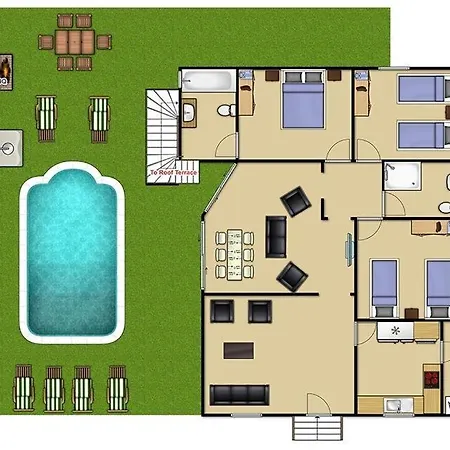 Villa Sleeps 6 Pool Air Con Wifi